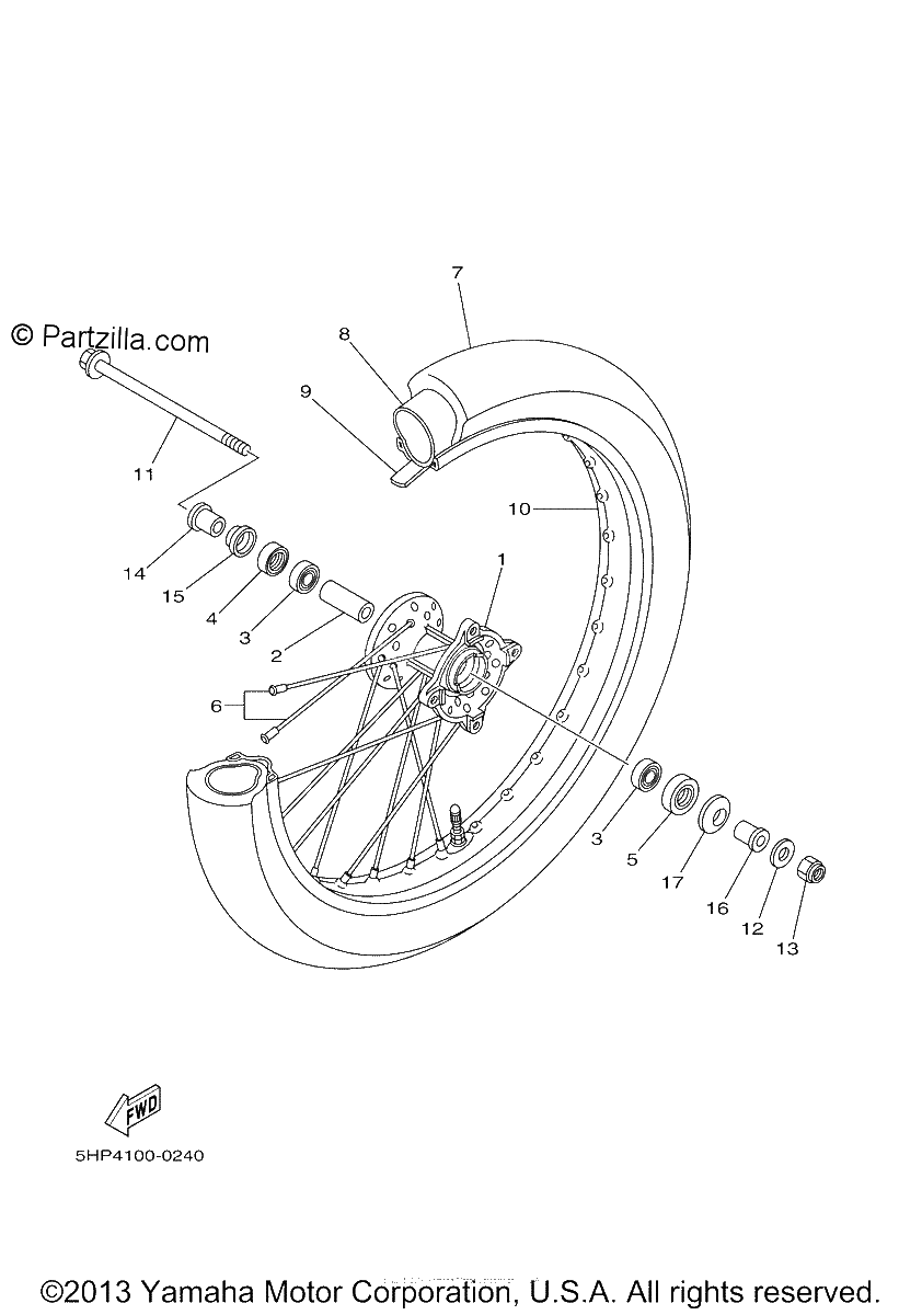 Diagrama de FRONT WHEEL