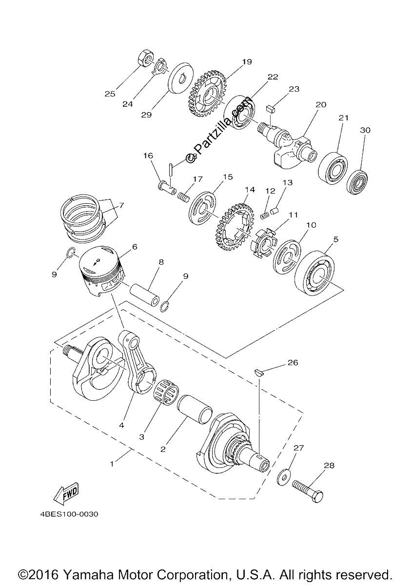 Diagrama de CRANKSHAFT PISTON