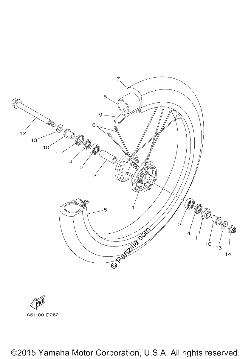 Diagrama de FRONT WHEEL