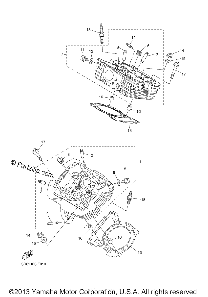 Diagrama de CYLINDER HEAD