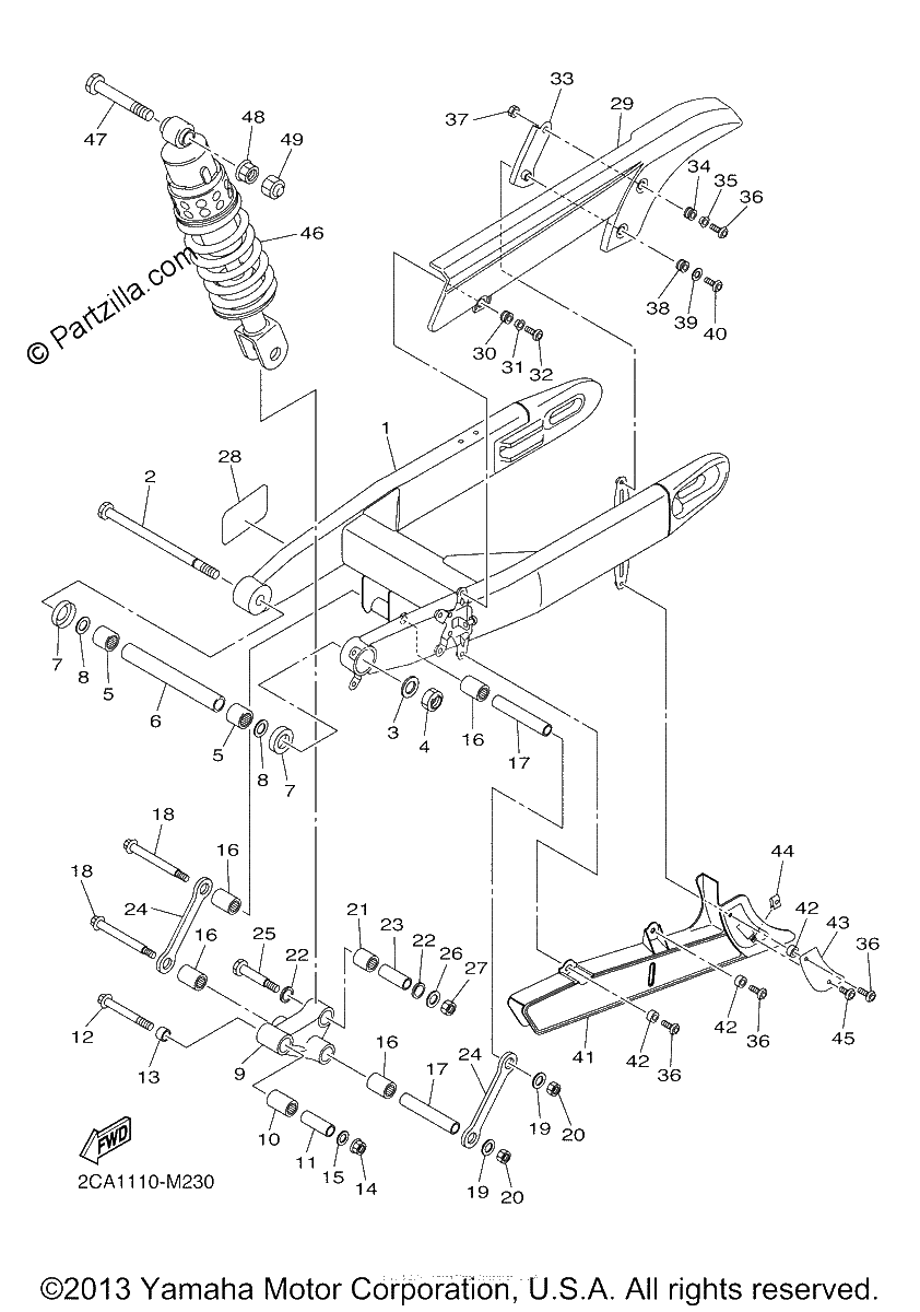 Diagrama de REAR ARM SUSPENSION