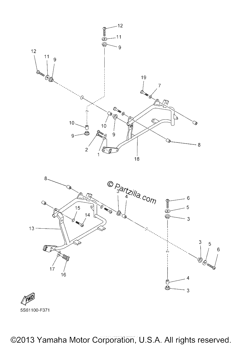 Diagrama de SADDLEBAG MOUNTING
