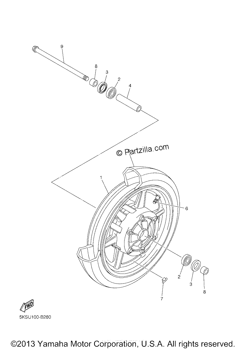 Diagrama de FRONT WHEEL