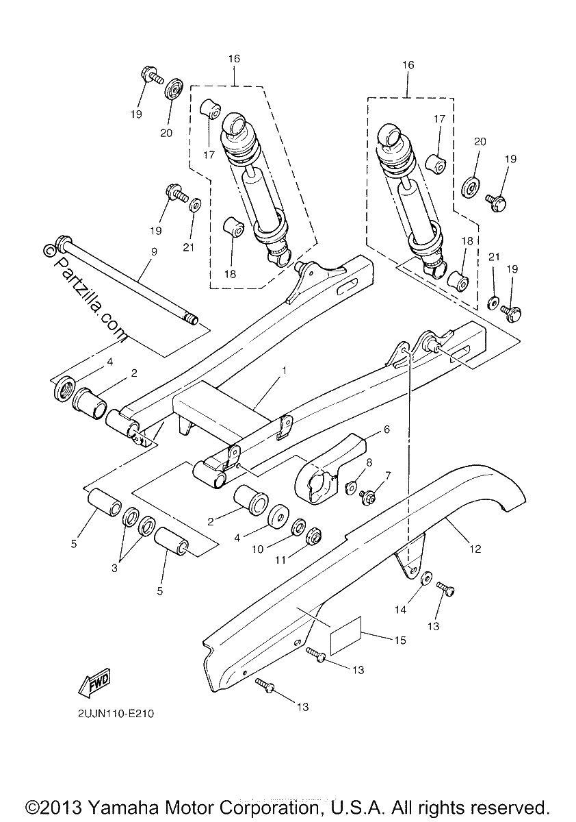 Diagrama de REAR ARM SUSPENSION