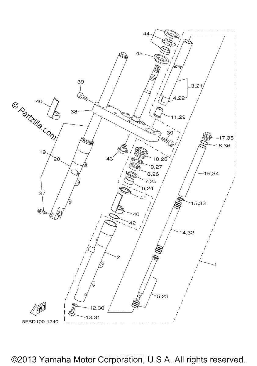 Diagrama de FRONT FORK
