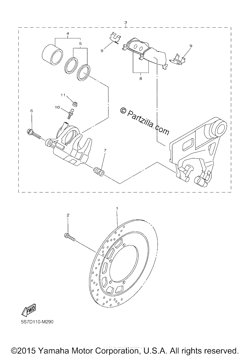 Diagrama de REAR BRAKE CALIPER