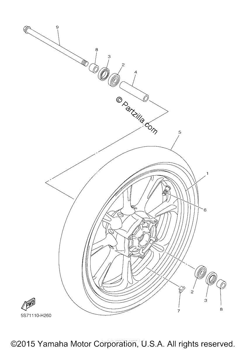 Diagrama de FRONT WHEEL