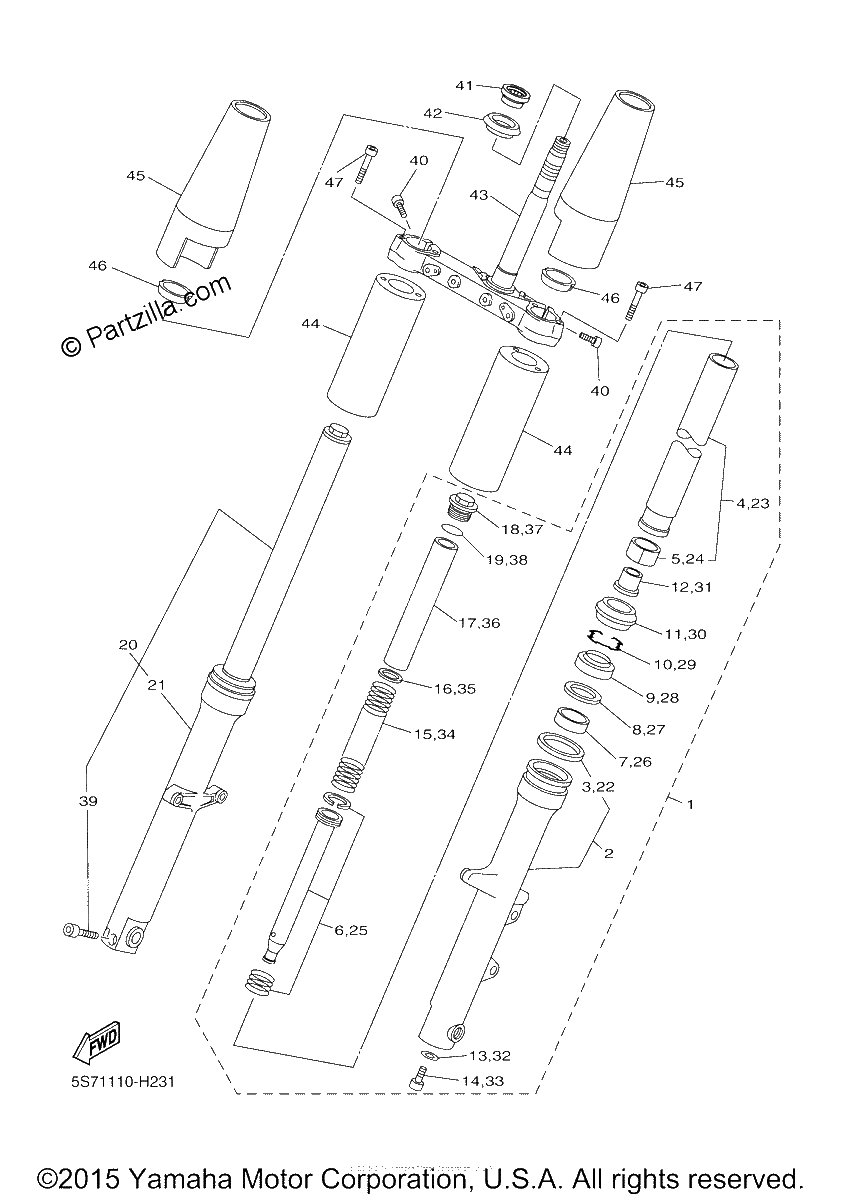Diagrama de FRONT FORK