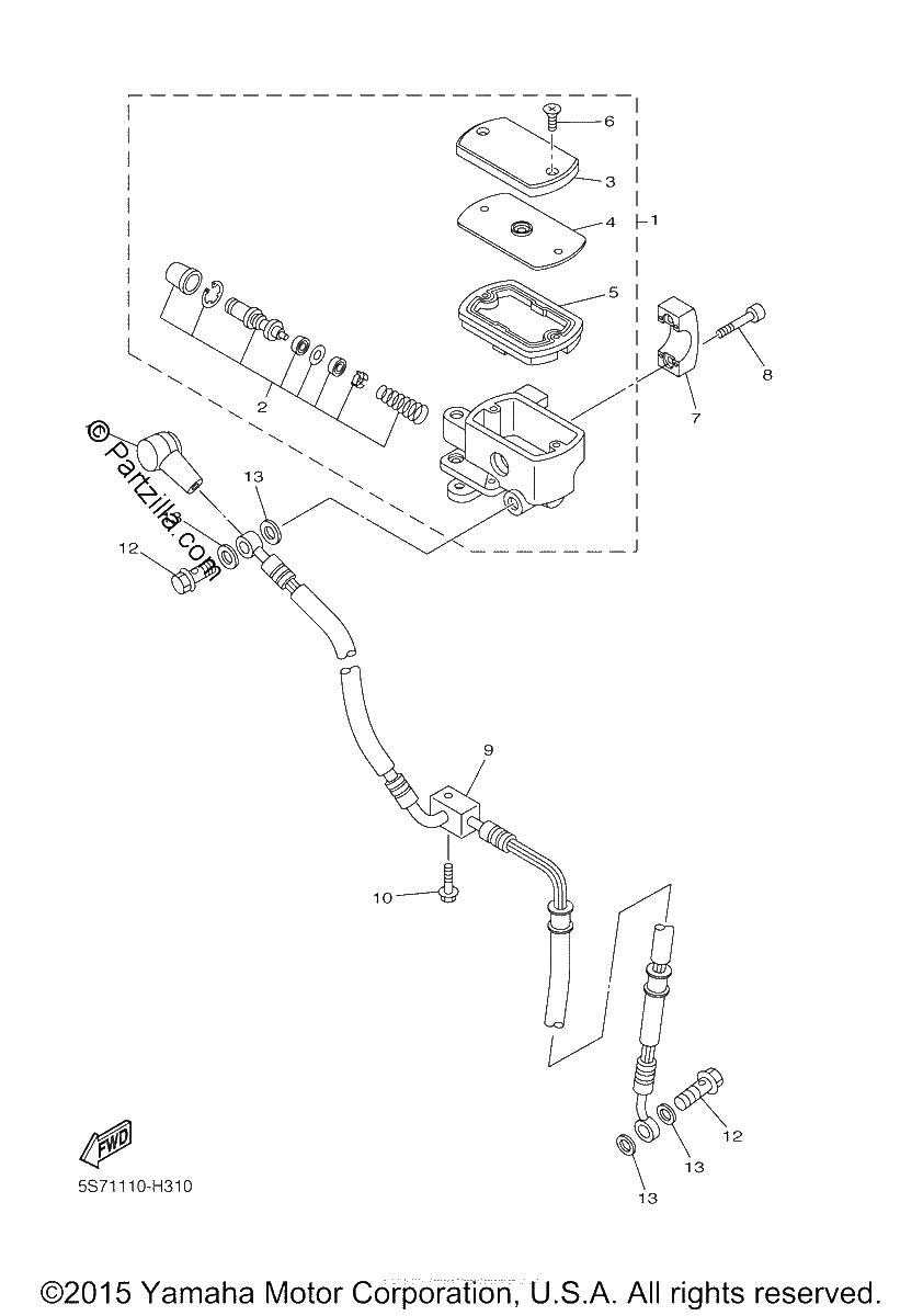 Diagrama de FRONT MASTER CYLINDER