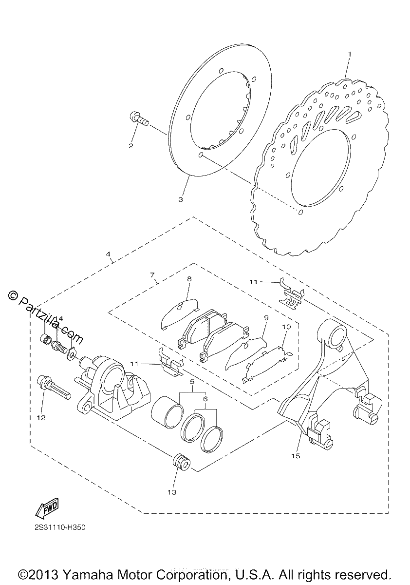Diagrama de REAR BRAKE