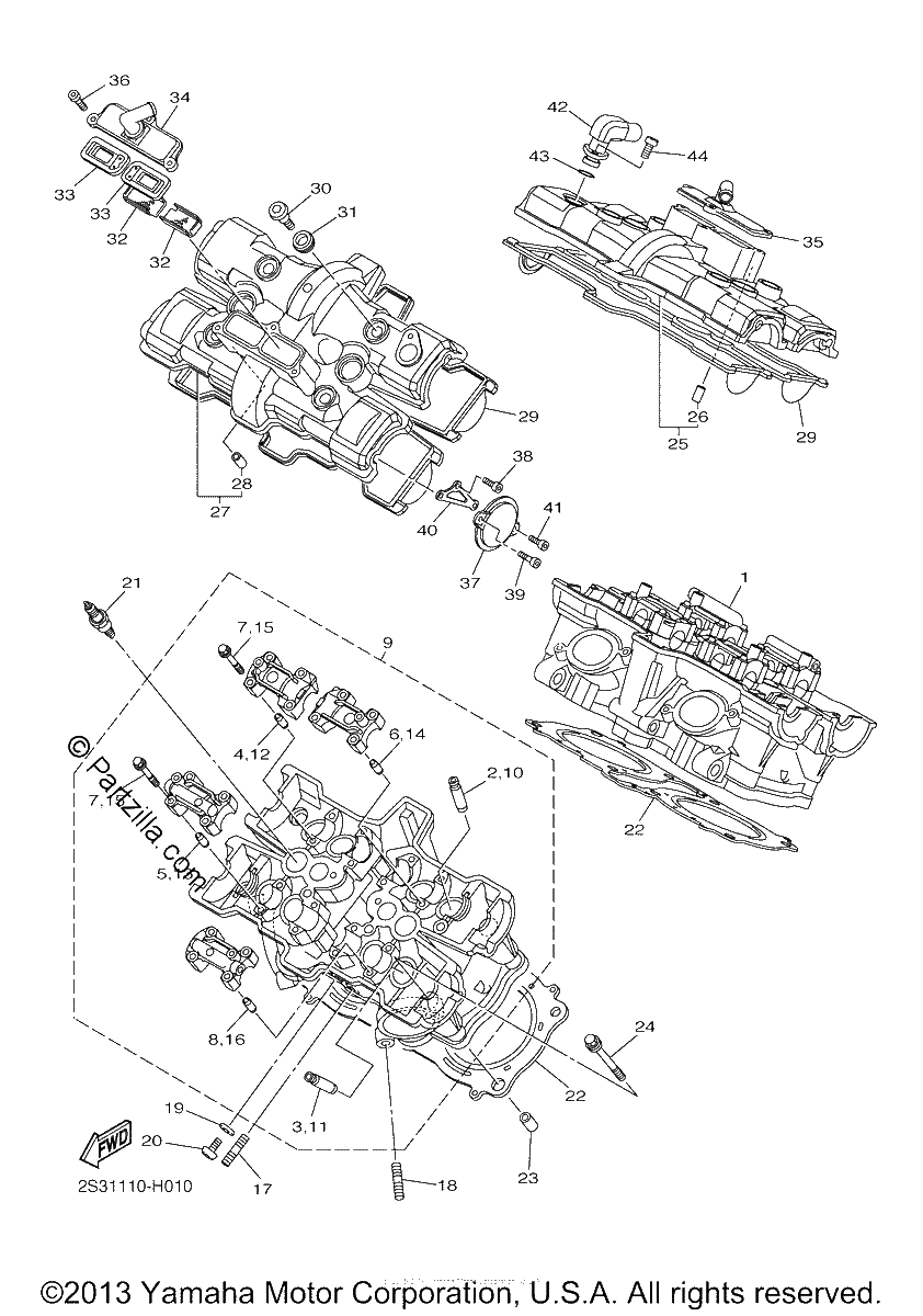 Diagrama de CYLINDER HEAD