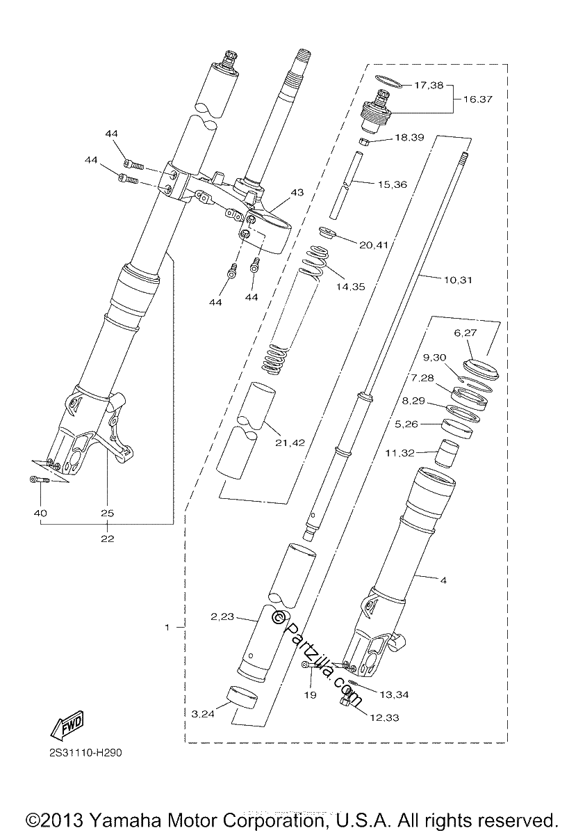 Diagrama de FRONT FORK