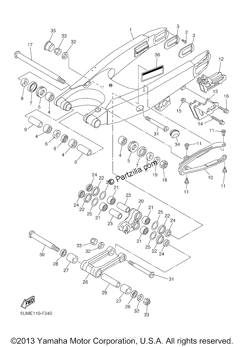Diagrama de REAR ARM