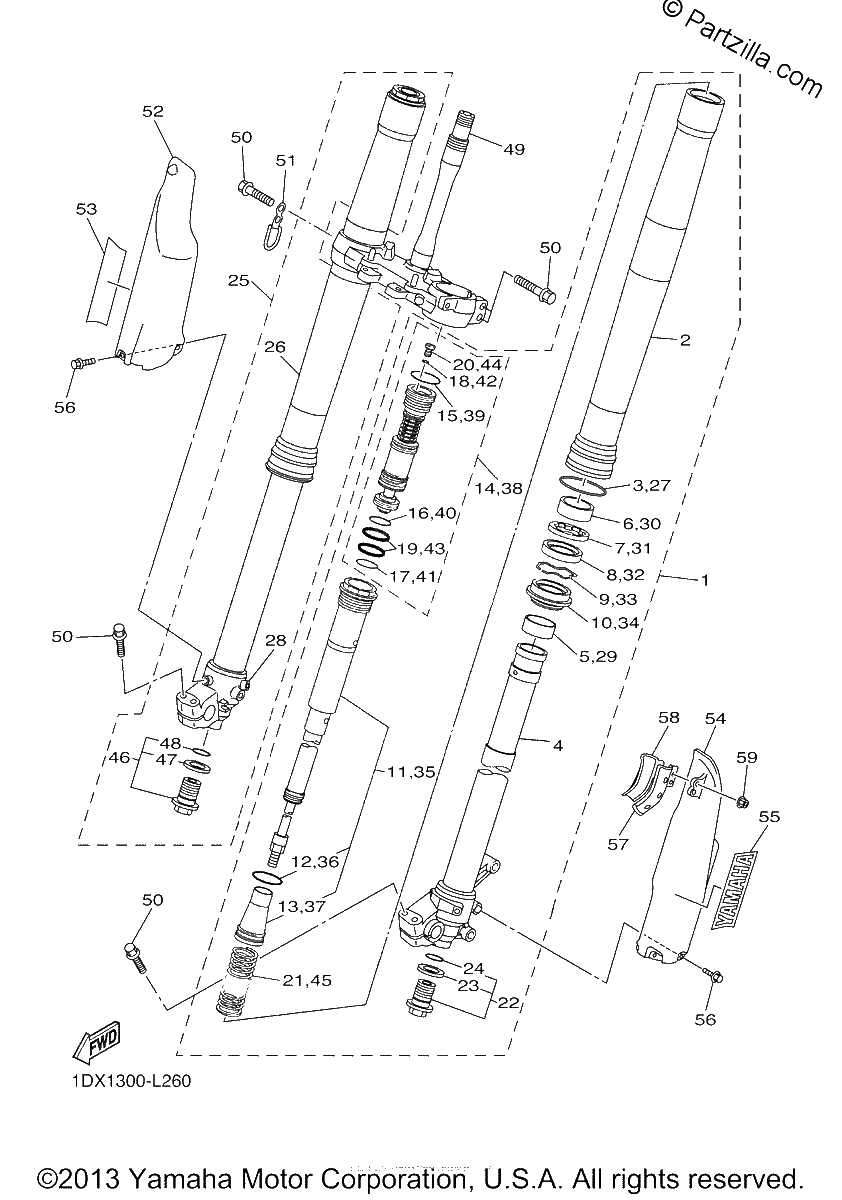 Diagrama de FRONT FORK