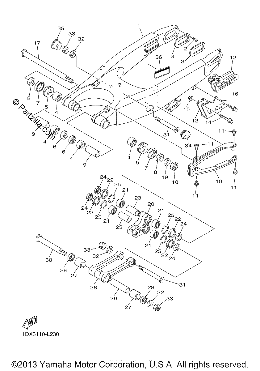 Diagrama de REAR ARM