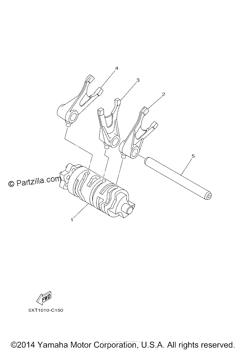 Diagrama de SHIFT CAM FORK