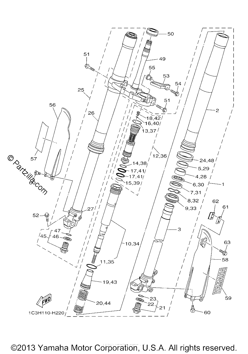 Diagrama de FRONT FORK