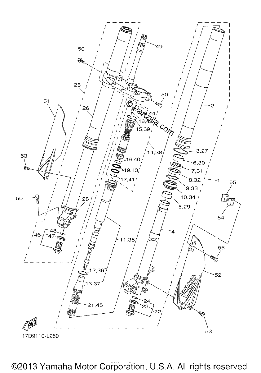 Diagrama de FRONT FORK