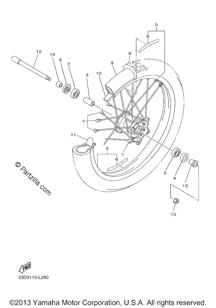 Diagrama de FRONT WHEEL