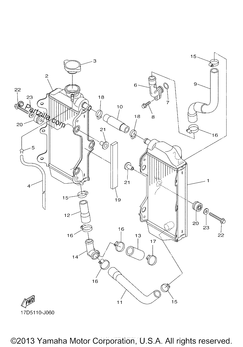 Diagrama de RADIATOR HOSE