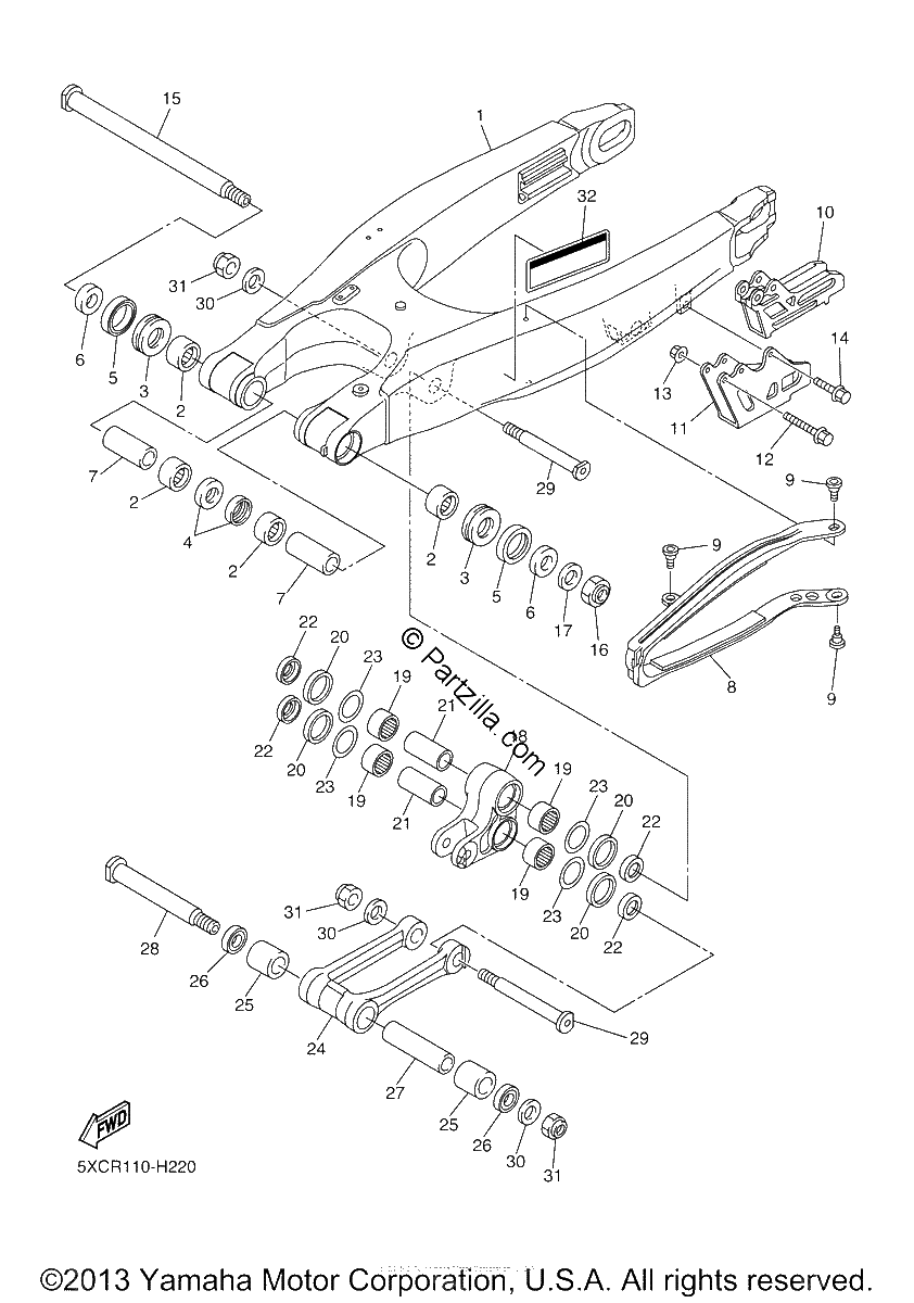 Diagrama de REAR ARM