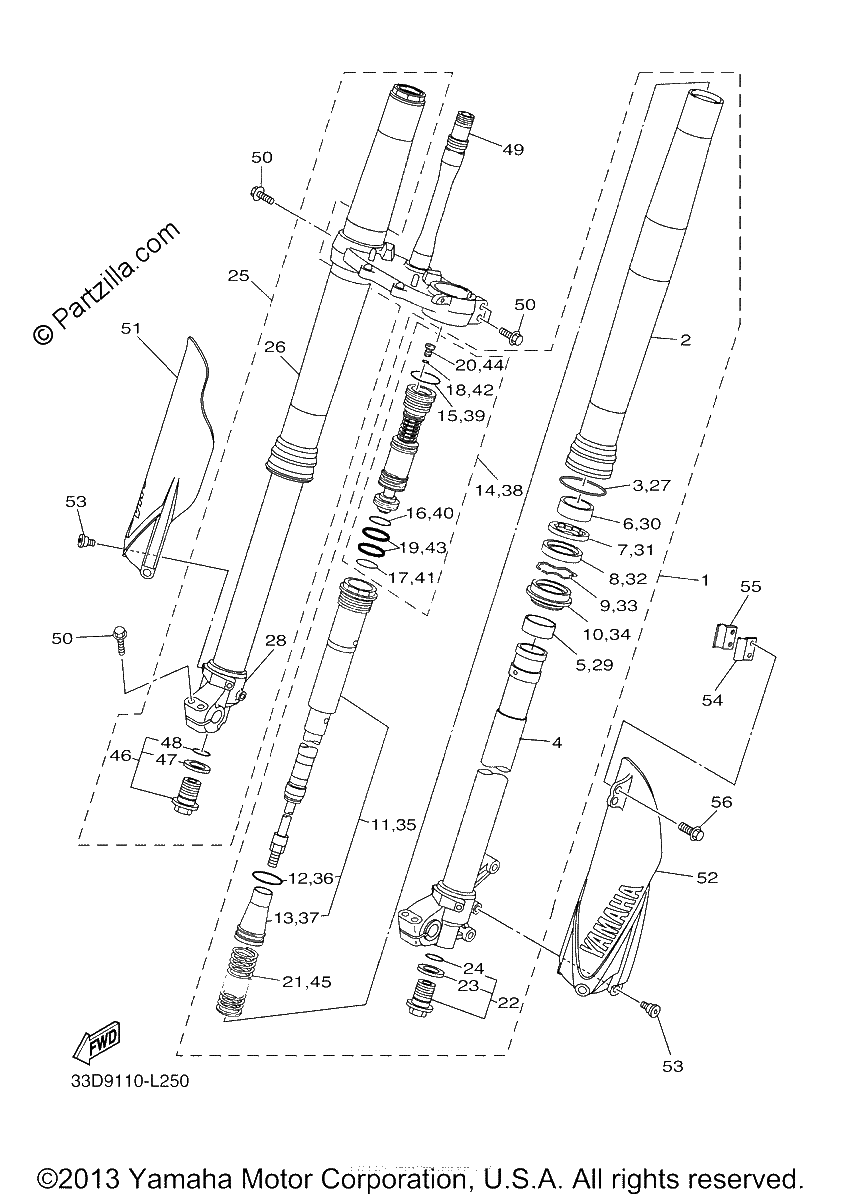 Diagrama de FRONT FORK