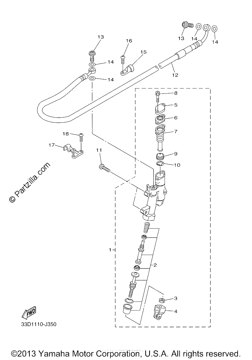 Diagrama de REAR MASTER CYLINDER