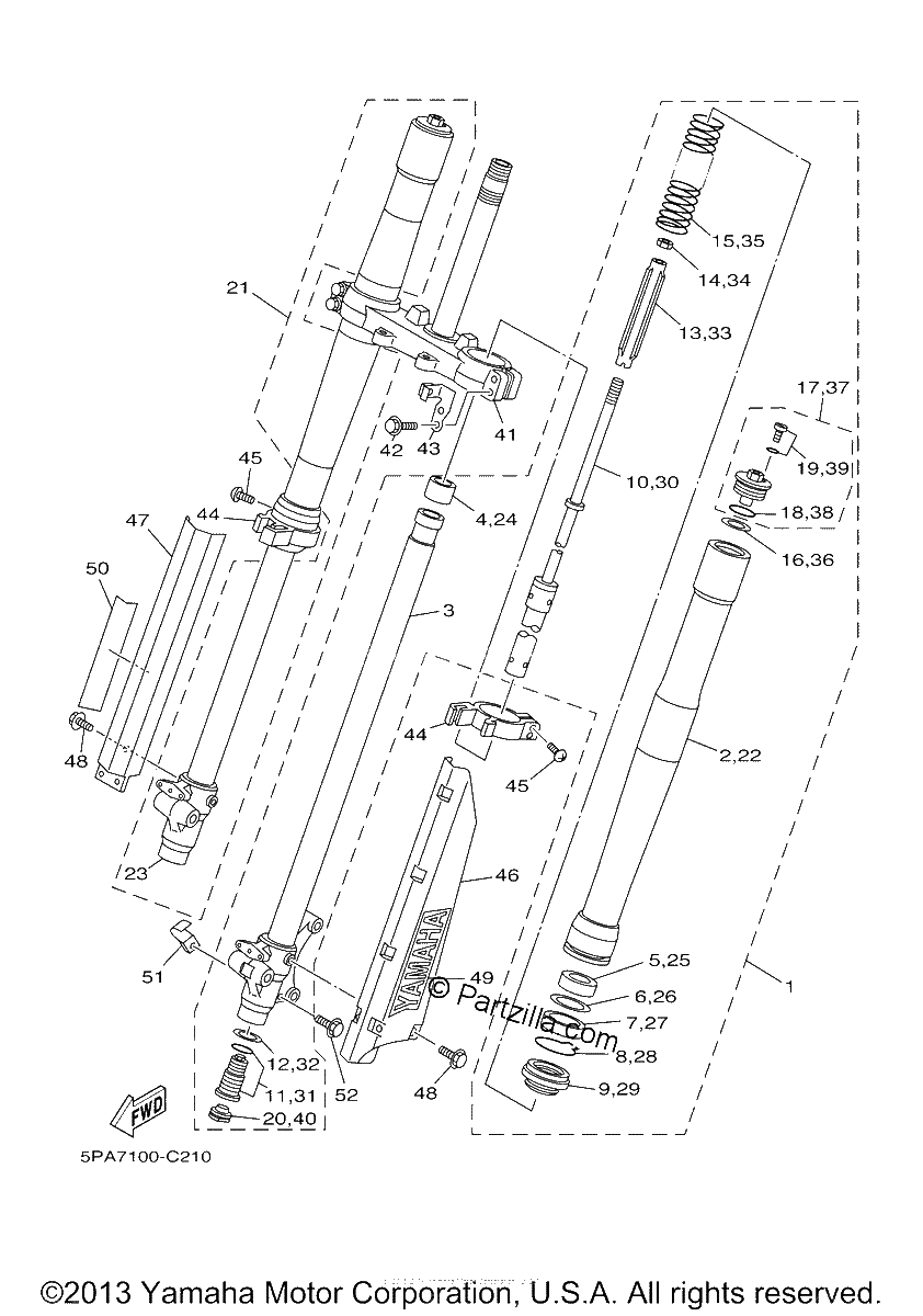 Diagrama de FRONT FORK