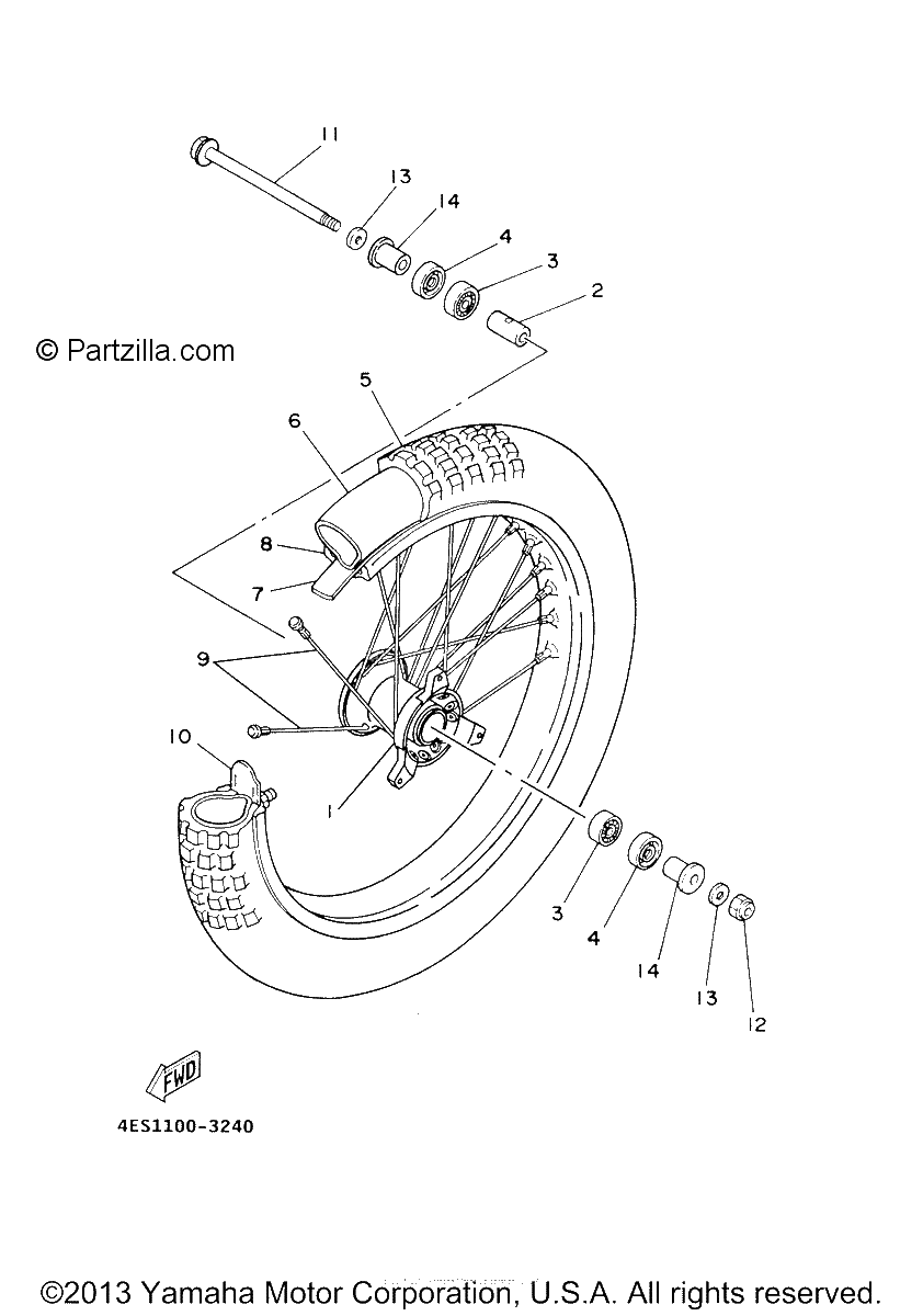 Diagrama de FRONT WHEEL