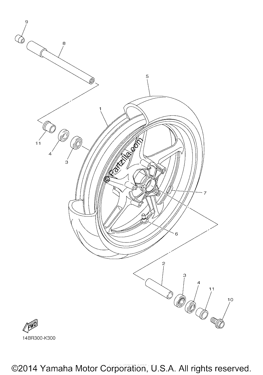 Diagrama de FRONT WHEEL