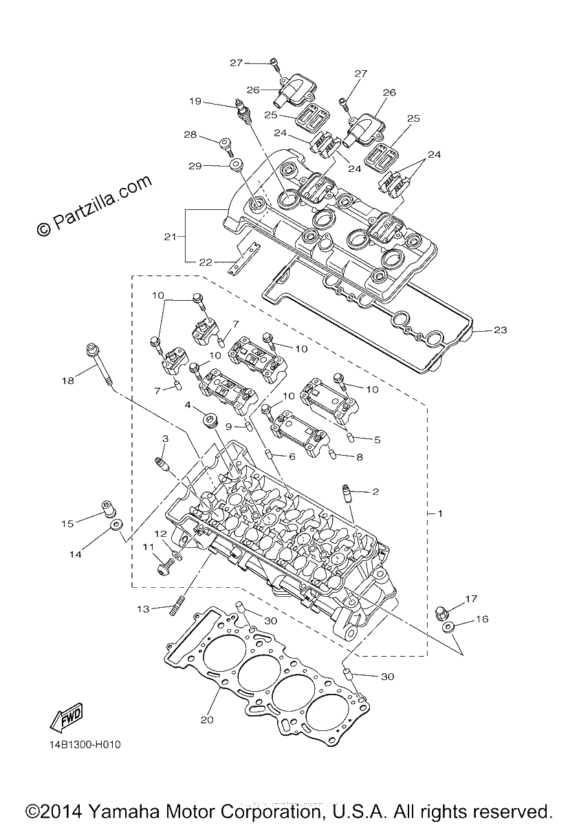 Diagrama de CYLINDER HEAD
