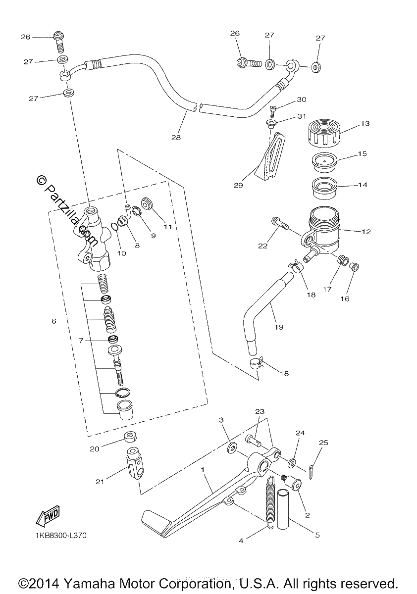 Diagrama de REAR MASTER CYLINDER