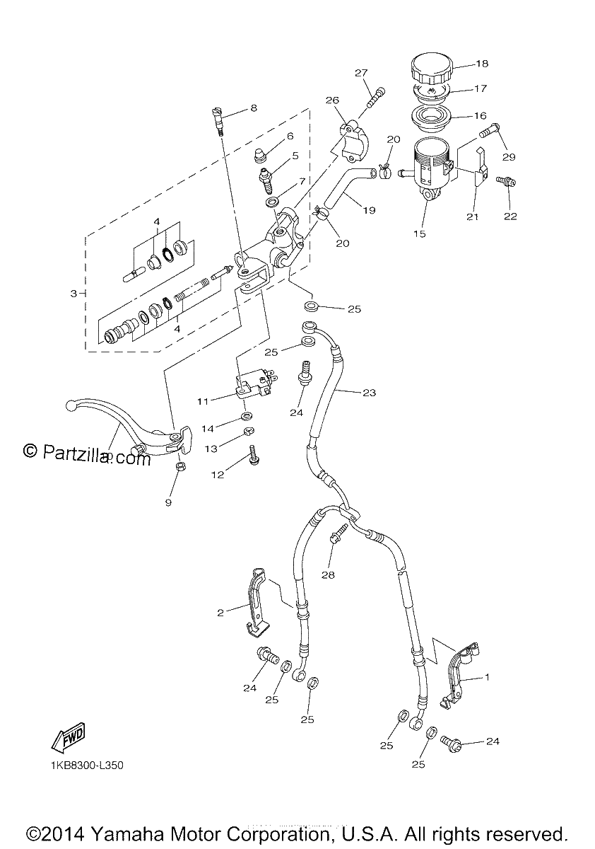 Diagrama de FRONT MASTER CYLINDER
