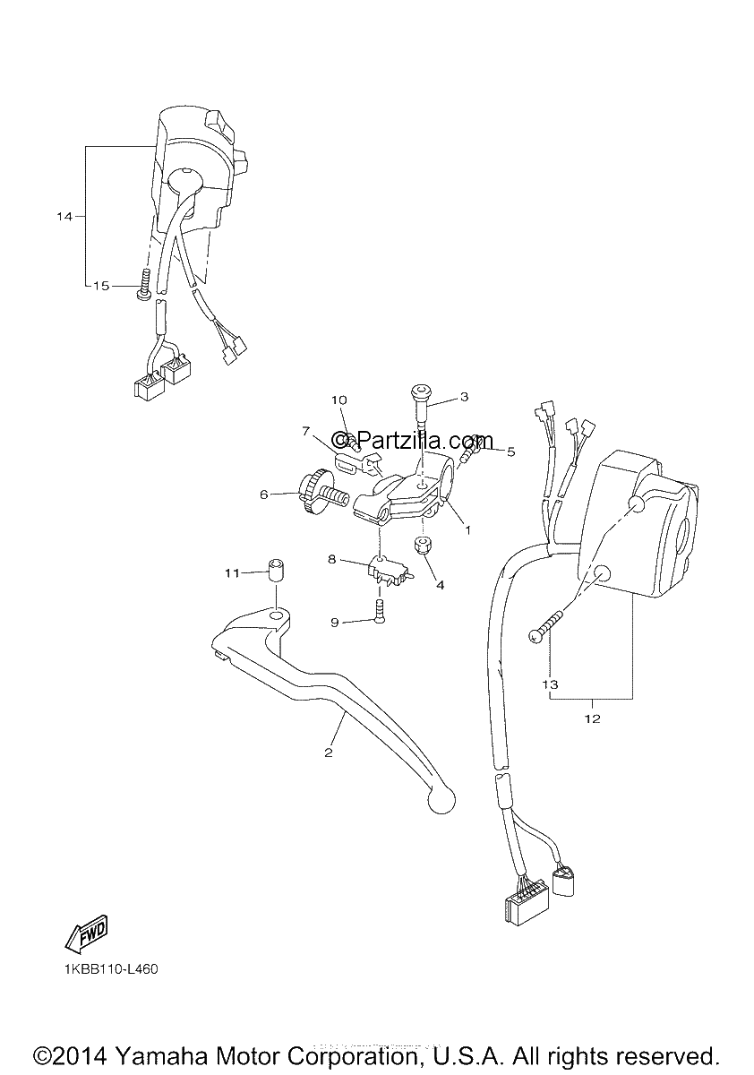 Diagrama de HANDLE SWITCH LEVER