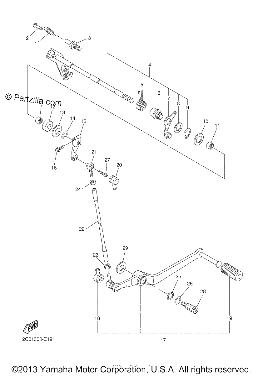Diagrama de SHIFT SHAFT