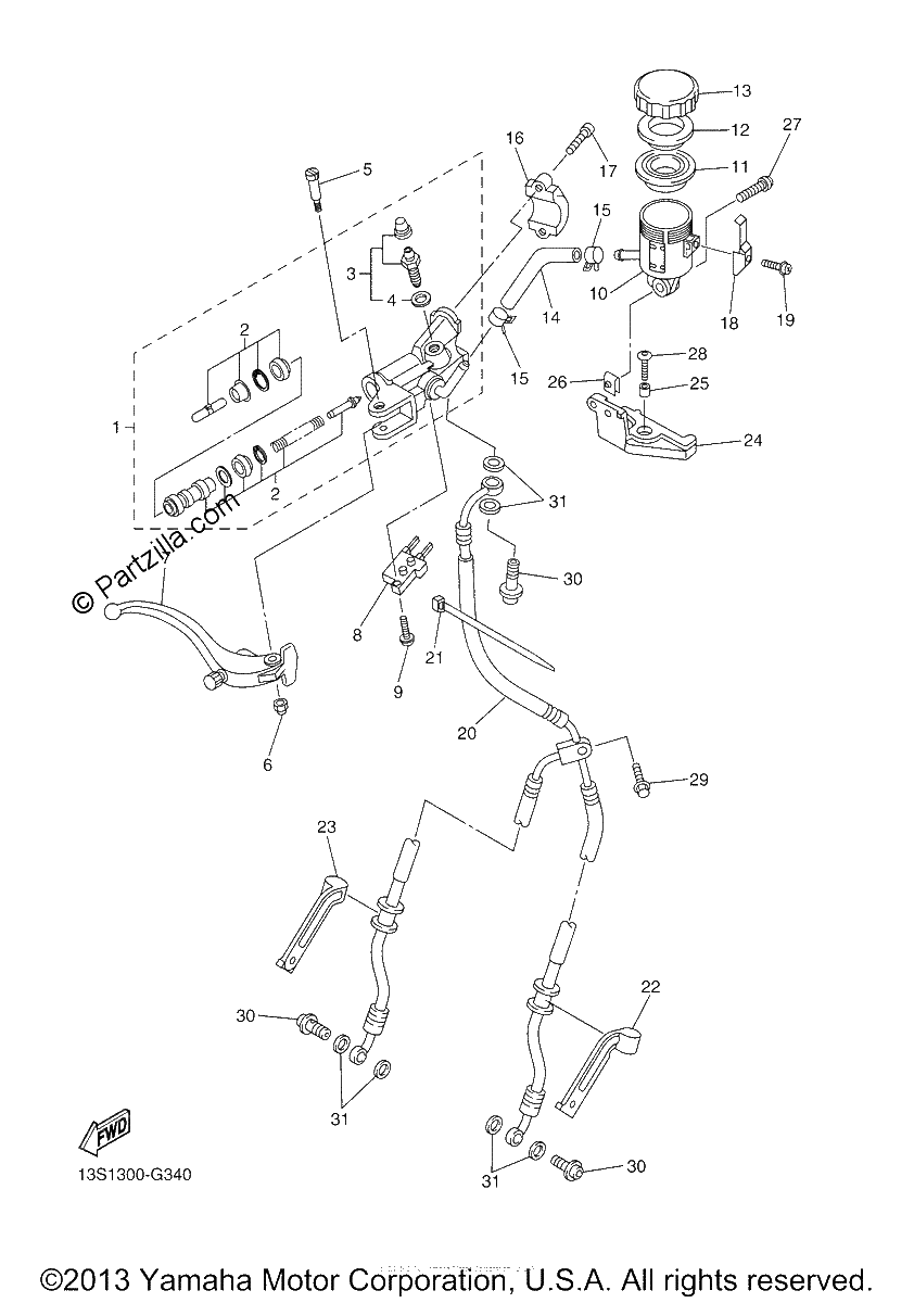 Diagrama de FRONT MASTER CYLINDER