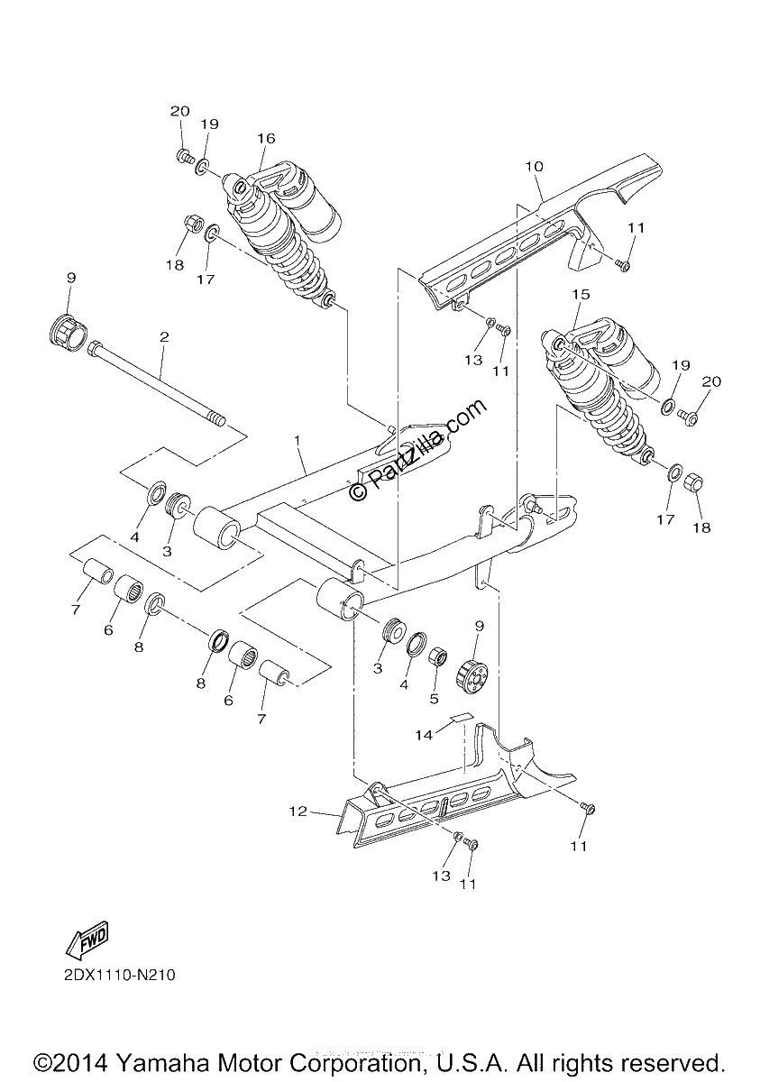 Diagrama de REAR ARM SUSPENSION