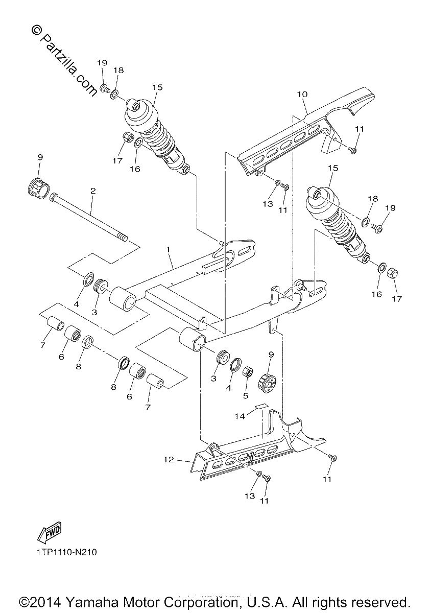 Diagrama de REAR ARM SUSPENSION
