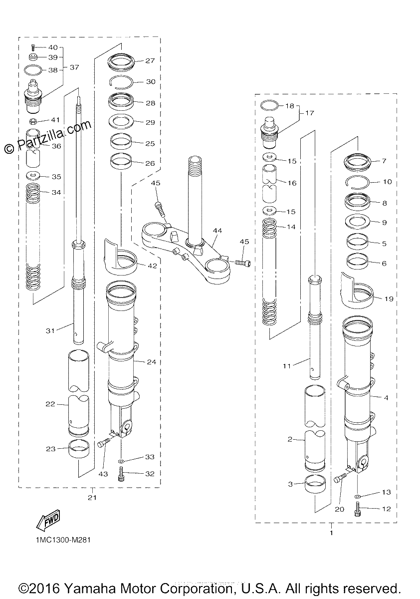 Diagrama de FRONT FORK