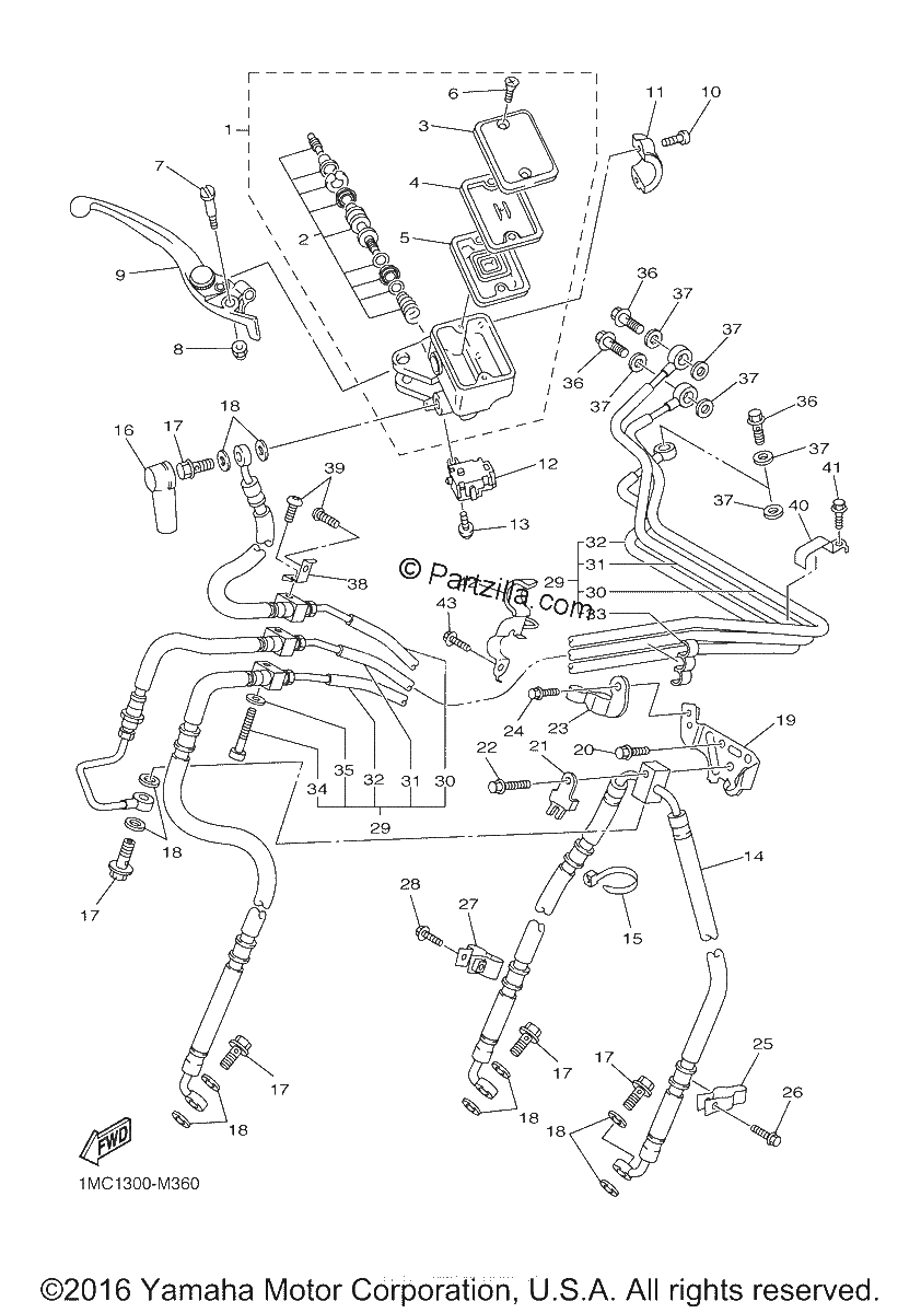 Diagrama de FRONT MASTER CYLINDER
