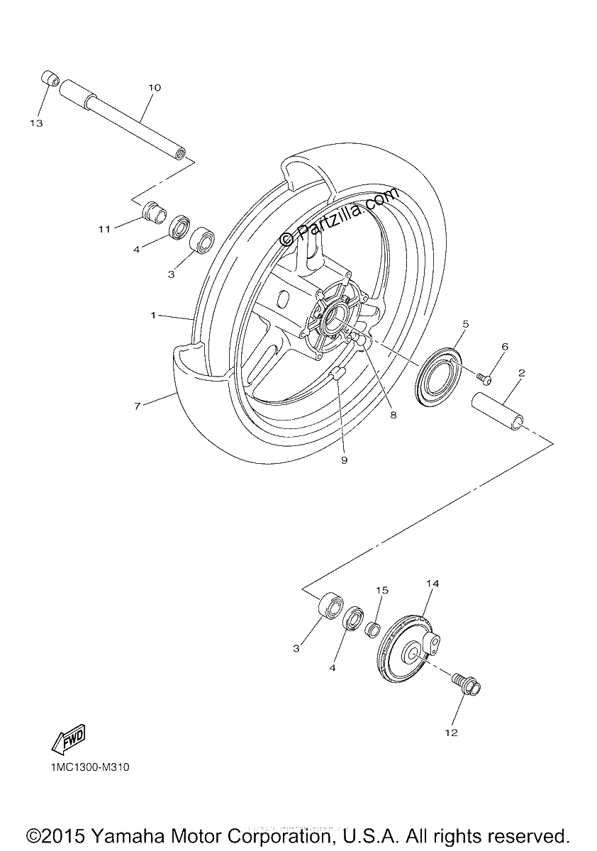 Diagrama de FRONT WHEEL