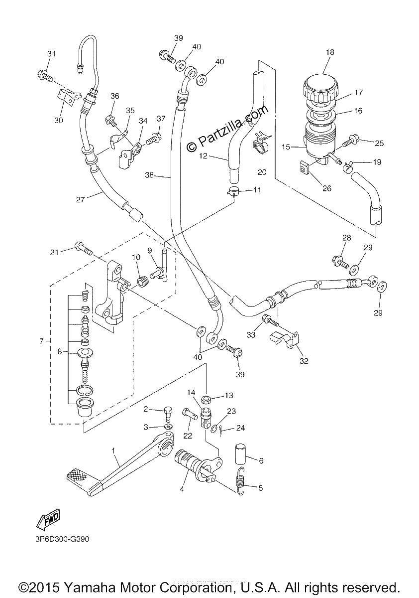 Diagrama de REAR MASTER CYLINDER