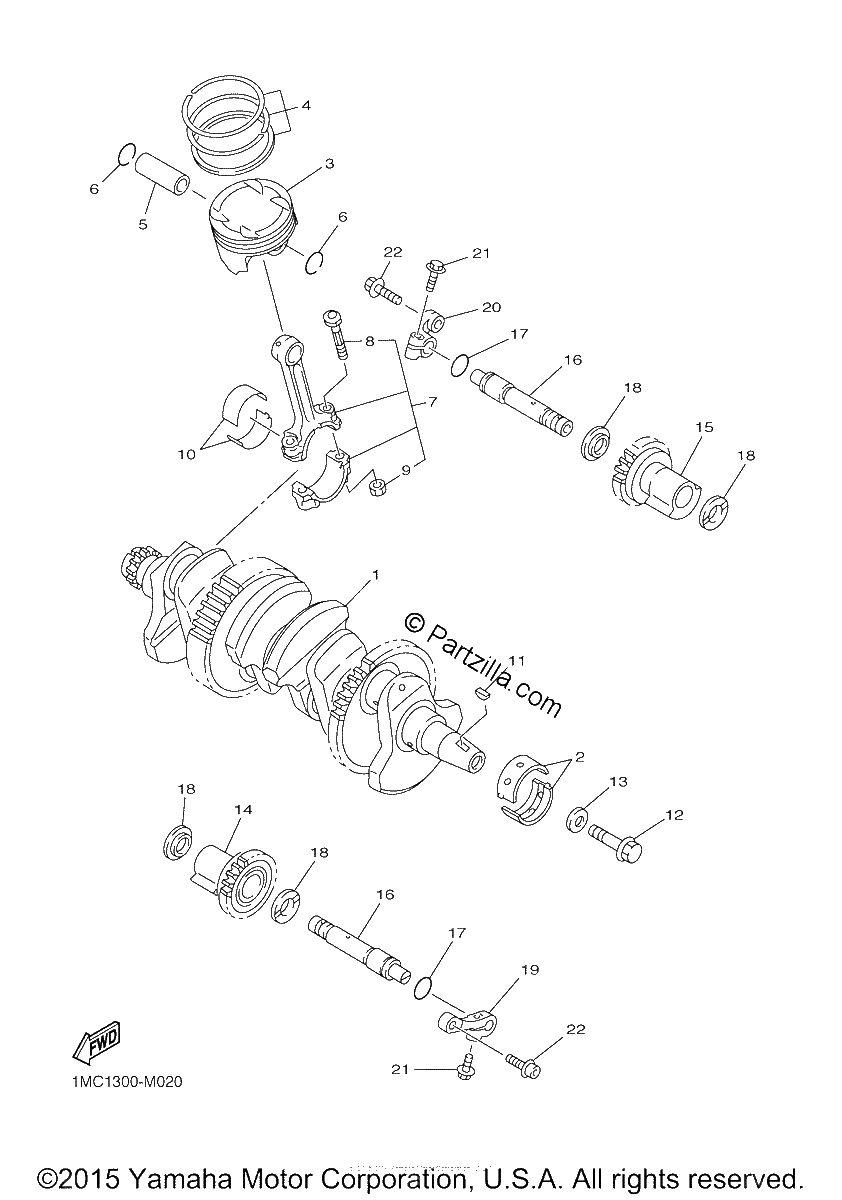Diagrama de CRANKSHAFT PISTON