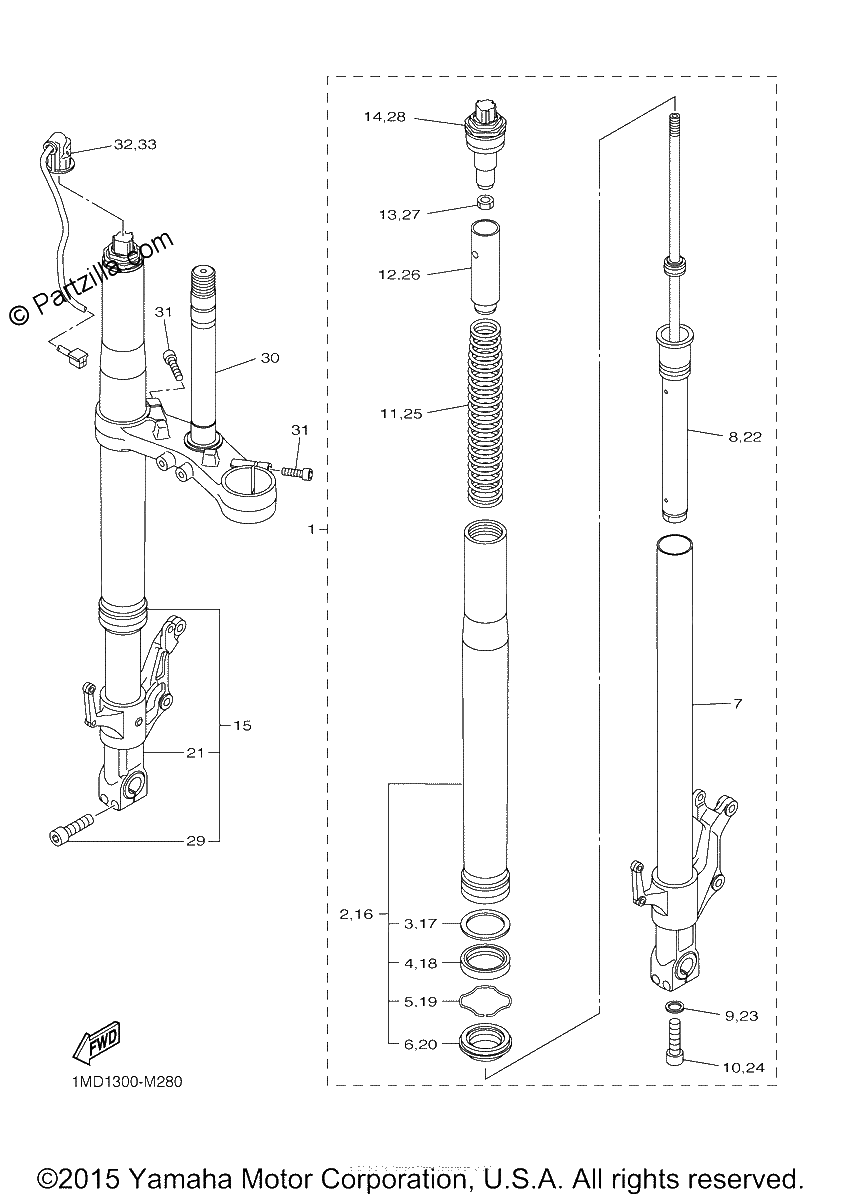 Diagrama de FRONT FORK