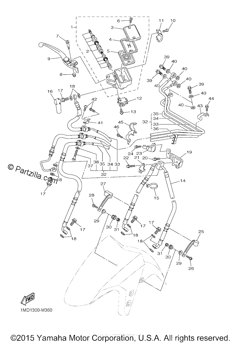 Diagrama de FRONT MASTER CYLINDER