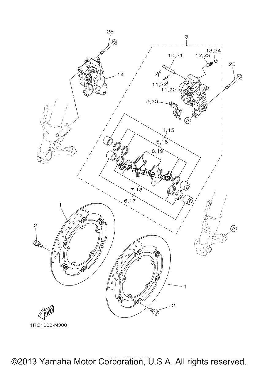 Diagrama de FRONT BRAKE CALIPER