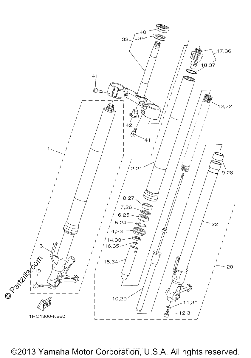Diagrama de FRONT FORK
