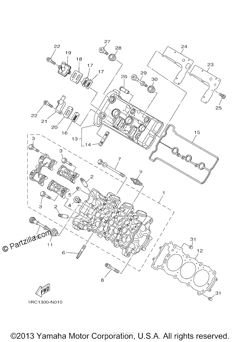 Diagrama de CYLINDER HEAD