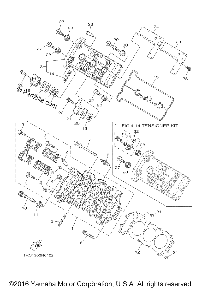 Diagrama de CYLINDER HEAD