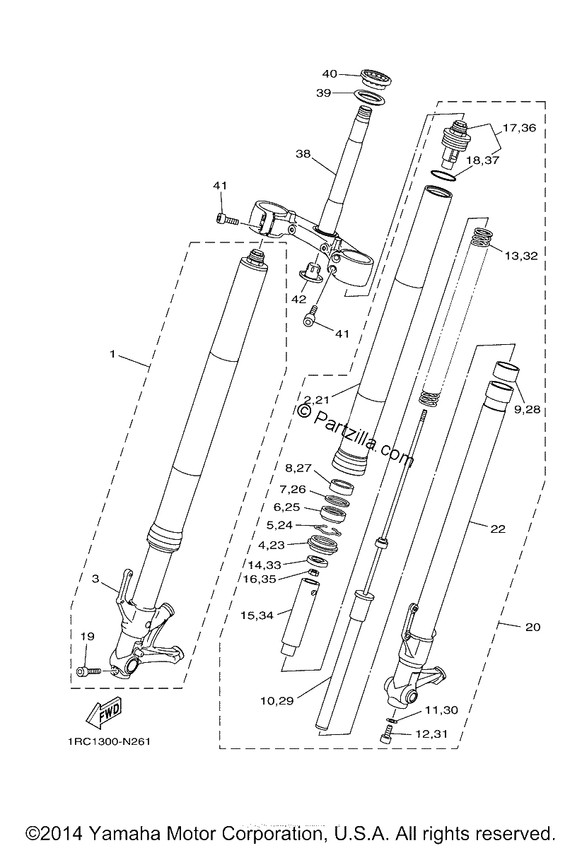 Diagrama de FRONT FORK